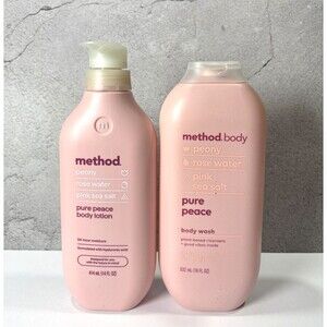 Method Body Lotion + Body Wash Peony Rose Water Pink Sea Salt Paraben free